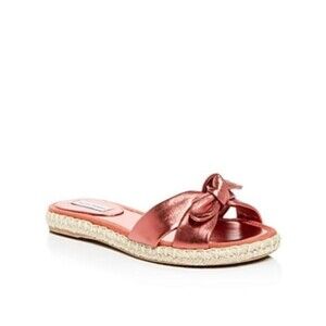 Tabitha Simmons Heli Slides Peach Metallic Size EU 36 US 6